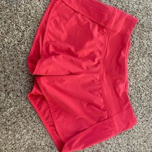 pink lululemon shorts